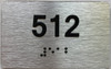 TACTILE HOTEL APARTMENT NUMBER 512 SIGN