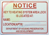 "Key to the Heating System" sign is crucial for NYC building compliance with § 27-2033. Ensure legal access to boiler rooms, avoid fines, and enhance safety. "Key to the Heating System" sign is crucial for NYC building compliance with § 27-2033. Ensure legal access to boiler rooms, avoid fines, and enhance safety.