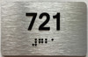 BRAILLE APARTMENT NUMBER 721 SIGN