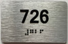 TACTILE HOTEL APARTMENT NUMBER 726 SIGN