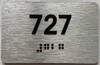 BRAILLE APARTMENT NUMBER 727 SIGN