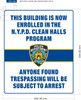 NYPD CLEAN HALLWAYS SIGNS