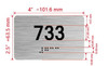 HOTEL DIRECTIONAL SIGN APARTMENT NUMBER 733