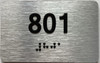 TACTILE HOTEL APARTMENT NUMBER 801 SIGN
