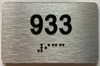 TACTILE HOTEL APARTMENT NUMBER 933 SIGN