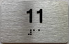 BRAILLE APARTMENT NUMBER 11 SIGN
