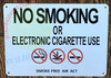 NO SMOKING OR ELECTRONIC CIGARETTE USE  Safety Sign