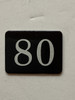 80th  Floor Mailbox Number Compliance Sign