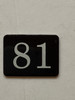 81st  Floor Mailbox Number Compliance Sign