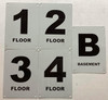 Signage Floor Number set  - 4-Pack Metal Floor s, Aluminum s for First, Second, Third, Fourth Floor  (white ) Signage Floor Number set  - 4-Pack Metal Floor s, Aluminum s for First, Second, Third, Fourth Floor  (white )