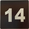Sign Apartment number  - UNIT NUMBER  (BLACK, DOUBLE SIDED TAPE) -Broadway Line (APT 14)