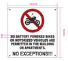in building sign no e- bike