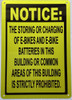 No e- bike sign in building or common area