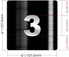 Sign Apartment number 3  - UNIT NUMBER 3 /SUITE 3  (BLACK, DOUBLE SIDED TAPE) -Broadway Line