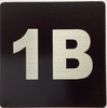 Sign Apartment number 1B  - UNIT NUMBER 1 /SUITE 1B  (BLACK, DOUBLE SIDED TAPE) -Broadway Line