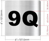 Sign Apartment number 9Q  - UNIT NUMBER 9Q  (SILVER, DOUBLE SIDED TAPE) -Broadway Line