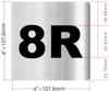 Sign Apartment number 8R  - UNIT NUMBER 8R  (SILVER, DOUBLE SIDED TAPE) -Broadway Line
