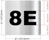 Sign Apartment number 8E  - UNIT NUMBER 8E  (SILVER, DOUBLE SIDED TAPE) -Broadway Line