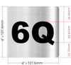 Sign Apartment number 6Q  - UNIT NUMBER 6Q  (SILVER, DOUBLE SIDED TAPE) -Broadway Line