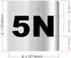 Sign Apartment number 5N  - UNIT NUMBER 5N  (SILVER, DOUBLE SIDED TAPE) -Broadway Line