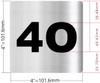 Sign Apartment number 4O  - UNIT NUMBER 4O  (SILVER, DOUBLE SIDED TAPE) -Broadway Line