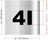Sign Apartment number 4I  - UNIT NUMBER 4I  (SILVER, DOUBLE SIDED TAPE) -Broadway Line