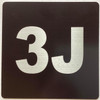 Apartment number 3J Signage