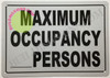 Maximum Occupancy sign