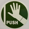 PUSH/PULL STICKER/DECAL Sign