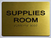 Supplies Room Sign - Gold