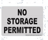 SIGNAGE No Storage Permitted  (Brushed Aluminium) Potere d'argento Line SIGNAGE No Storage Permitted  (Brushed Aluminium) Potere d'argento Line