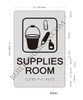 HOTEL ADA SUPPLIES ROOM SIGN