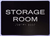 BRAILLE BLACK FLOOR NUMBER - (STORAGE) SIGN