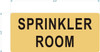 Sign SPRINKLER ROOM  (Gold color, aluminium)- The Gold Mountain Line Sign SPRINKLER ROOM  (Gold color, aluminium)- The Gold Mountain Line