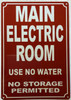 Sign MAIN ELECTRIC ROOM