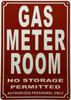 GAS METER ROOM SIGN