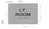 BRAILLE I.T. ROOM SIGN
