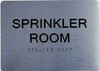 TACTILE HOTEL SPRINKLER ROOM SIGN