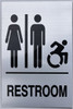 HOTEL ADA UNISEX ACCESSIBLE RESTROOM TACTILE SIGN HOTEL ADA UNISEX ACCESSIBLE RESTROOM TACTILE SIGN