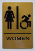 HOTEL WOMEN ACCESSIBLE RESTROOM SIGN