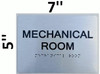 TACTILE HOTEL MECHANICAL ROOM SIGN
