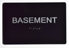 TACTILE HOTEL BASEMENT SIGN