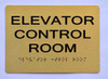 HOTEL ELEVATOR CONTROL ROOM SIGN
