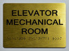 HOTEL ADA ELEVATOR MECHANICAL ROOM SIGN