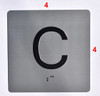 BRAILLE ELEVATOR JAMB- C SIGN BRAILLE ELEVATOR JAMB- C SIGN