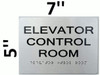 HOTEL ADA ELEVATOR CONTROL ROOM SIGN