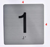 BRAILLE ELEVATOR JAMB- 1 SIGN
