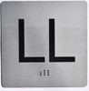 BRAILLE ELEVATOR JAMB- LL SIGN BRAILLE ELEVATOR JAMB- LL SIGN