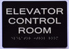 HOTEL ADA ELEVATOR CONTROL ROOM SIGN