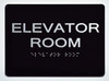 HOTEL DIRECTIONAL SIGN ELEVATOR ROOM ADA